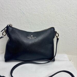 Kate Spade Black Crossbody Bag with Silver Hardware